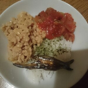 まな板なし３分！？発酵食品❤しらす丼♪（あおさ粉）